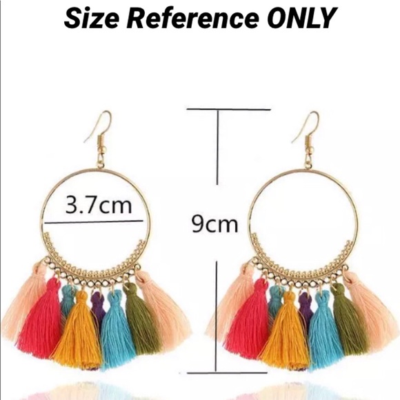 🔥Fringe BOHO Dangle Earrings🔥DARK Nwt🏷 - Picture 5 of 7